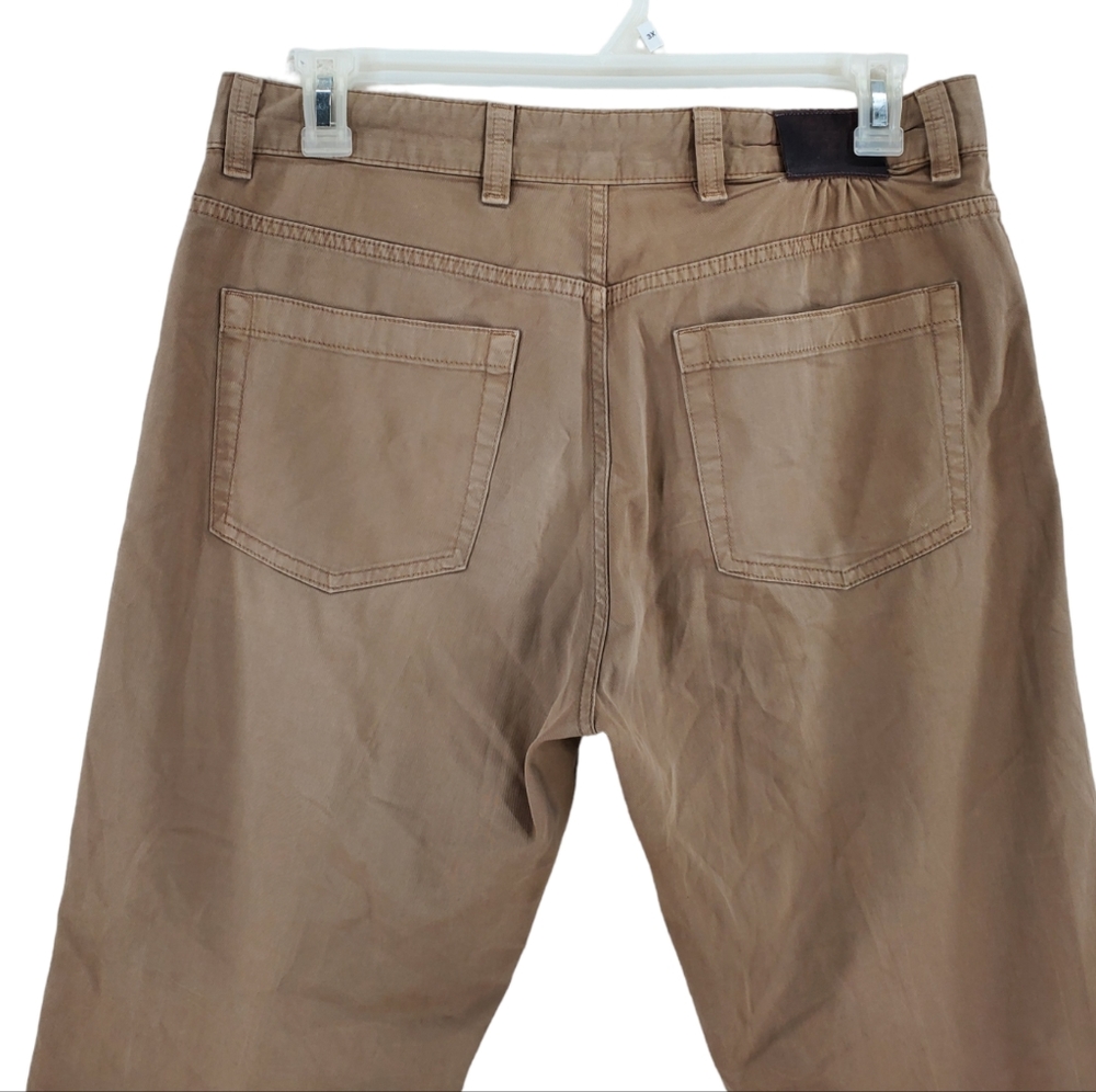 Ermenegildo Zegna Pants Chino Khaki Tan Mens 35x30 Lightweight Straight Leg - Picture 5 of 15